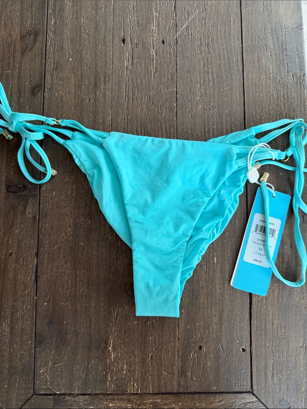 Beach Bunny Turquoise Side-Tie Bikini Bottom